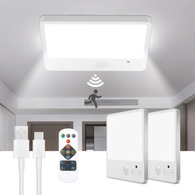 Tnight rechargeable ceiling light with remote in a 2-pack for broader coverage.