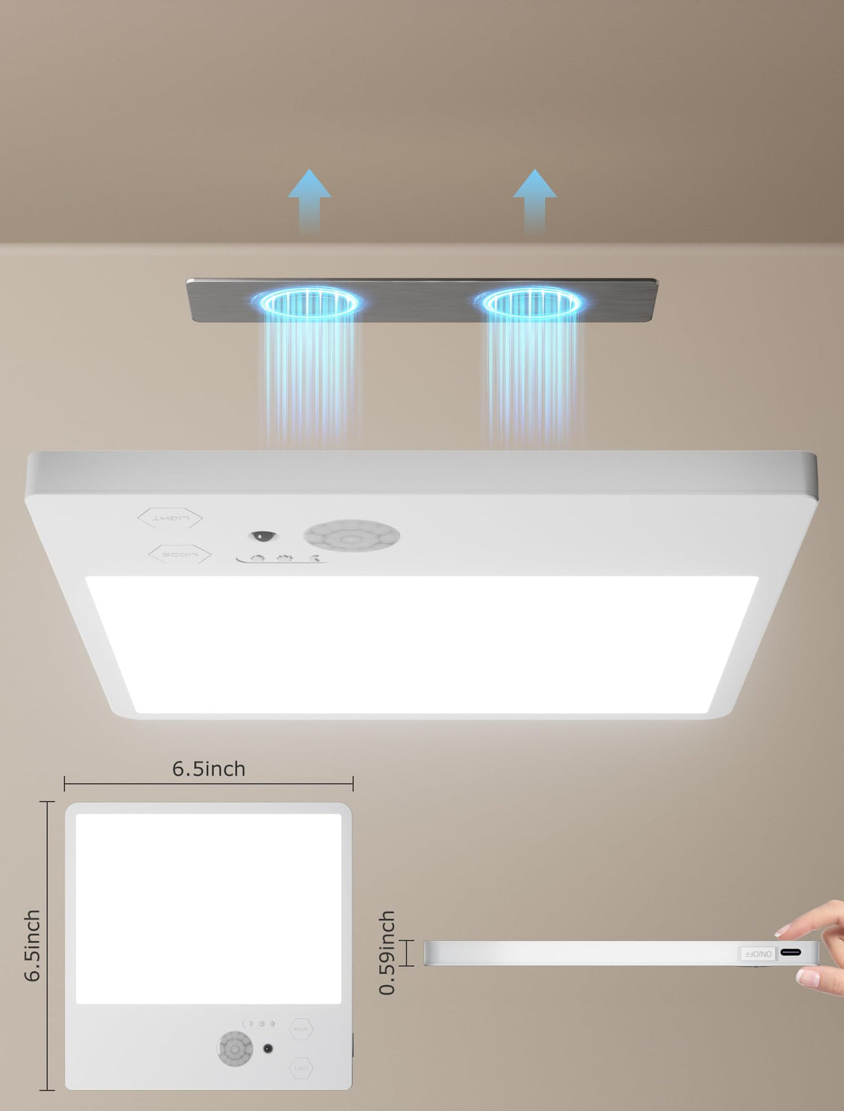 Tnight IP54 waterproof shower light designed for bathroom use