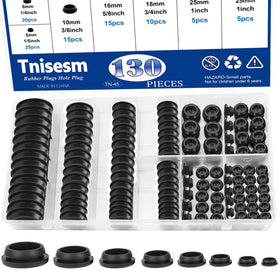 Tnisesm 130Pcs silicone hole plugs organized in a clear box for quick repairs