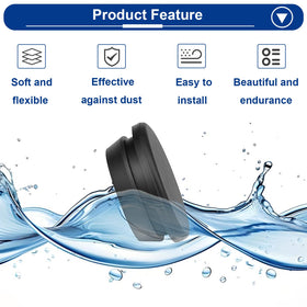 Tnisesm black silicone hole plug with smooth burr-free surface