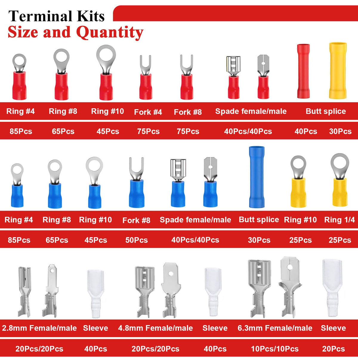 Tnisesm insulated terminals showing press-fit connection features