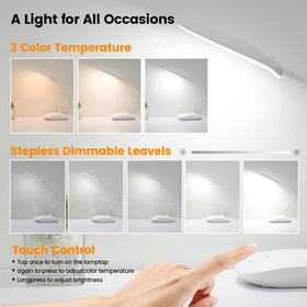 TNNOP battery powered desk lamp folded design highlights portability for dorms.