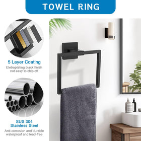 TNOMS SUS304 stainless steel bathroom accessories resist rust for long-lasting shine