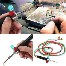 TOAUTO mini oxygen torch kit in-use for jewelry repair and soldering.