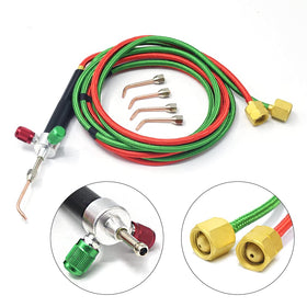 TOAUTO mini oxygen torch kit side view, ergonomic handle for steady flames.