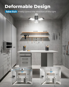 Toberich adjustable panels direct light where needed.