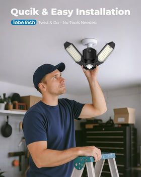 Toberich durable build supports long-term garage use.