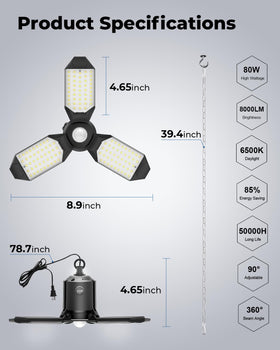 Durable construction with long life up to 50,000 hours