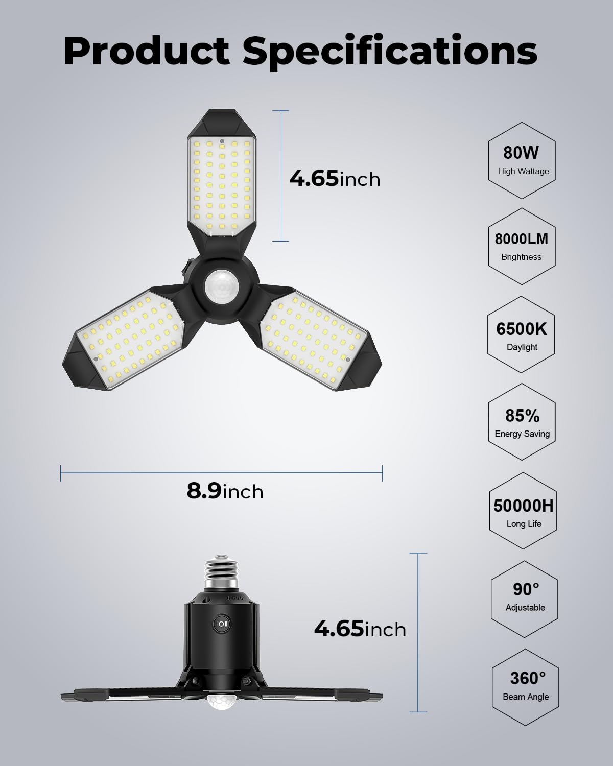 Toberich screw-in installation fits standard sockets.