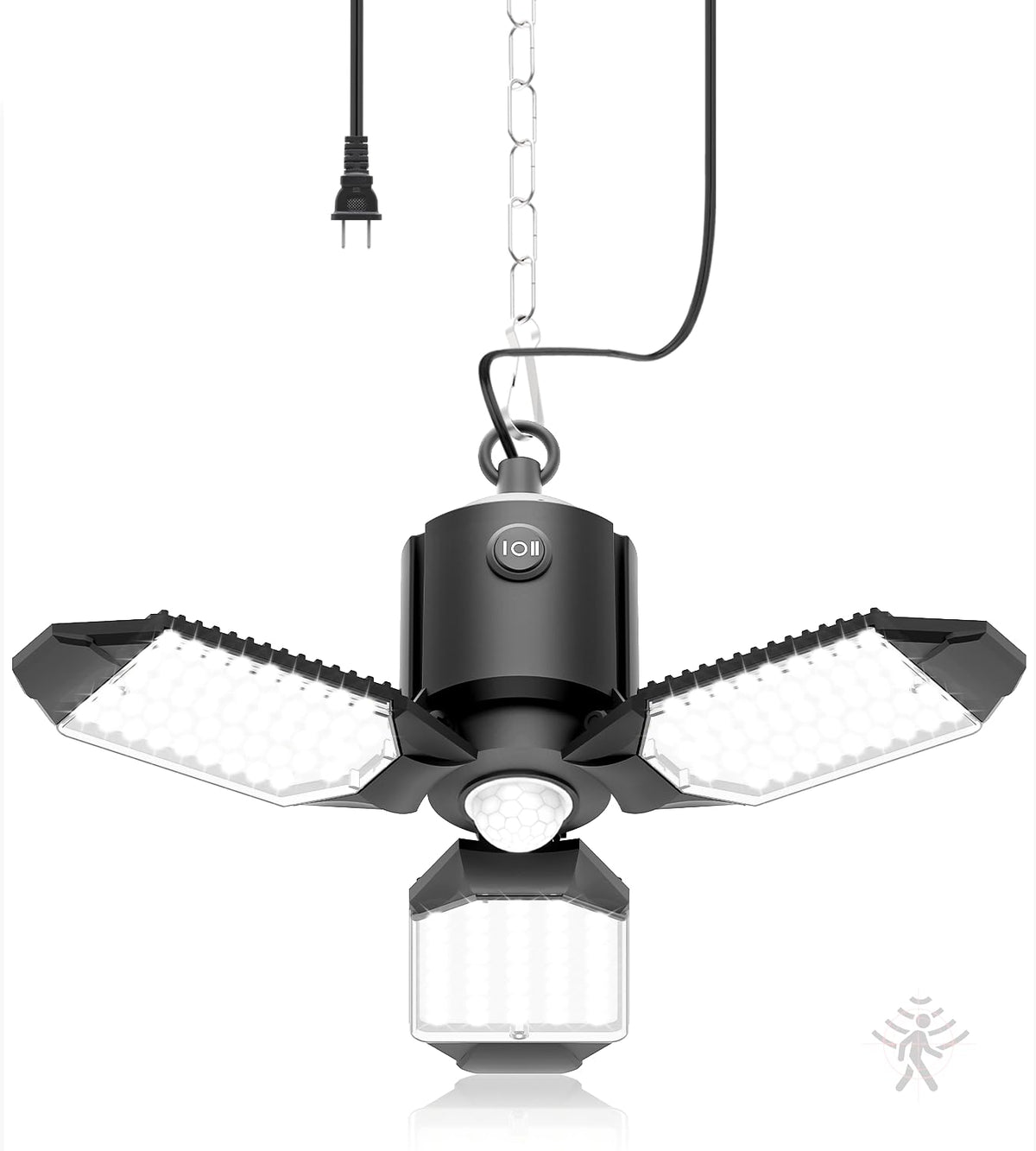 Toberich garage light with motion sensor detects movement up to 15 feet for convenient hands-free lighting