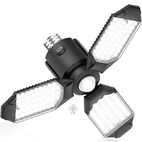 Toberich motion sensor garage light activates hands-free when entering.