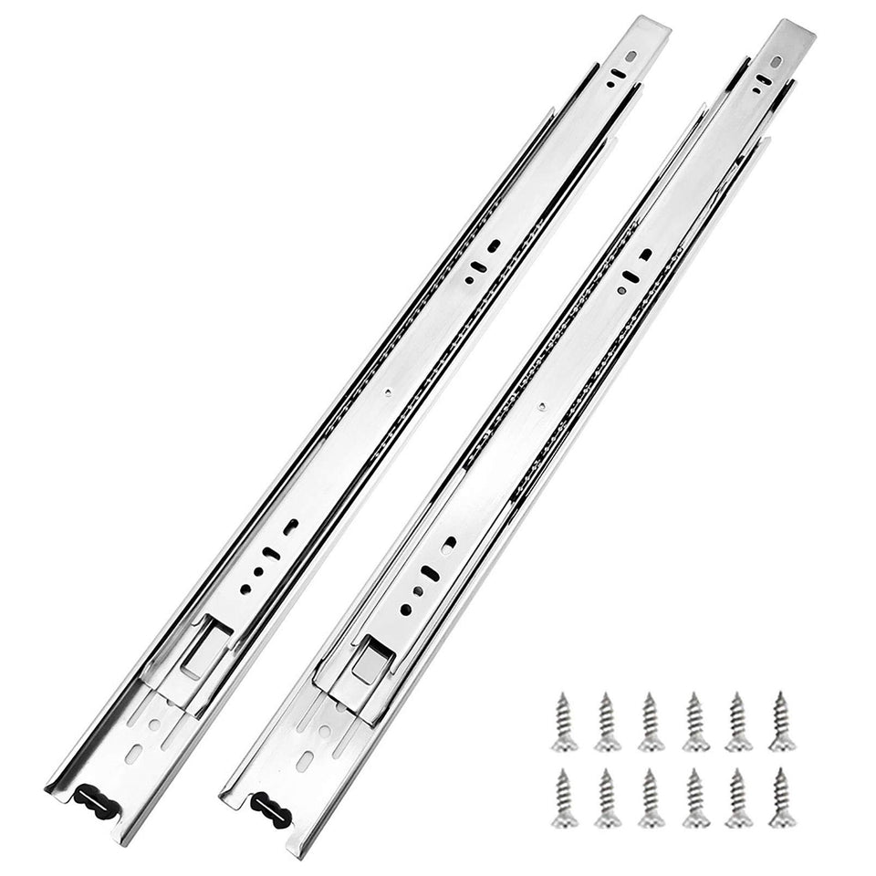 Tobinice 22-inch side-mount drawer slide for smooth full-extension action.