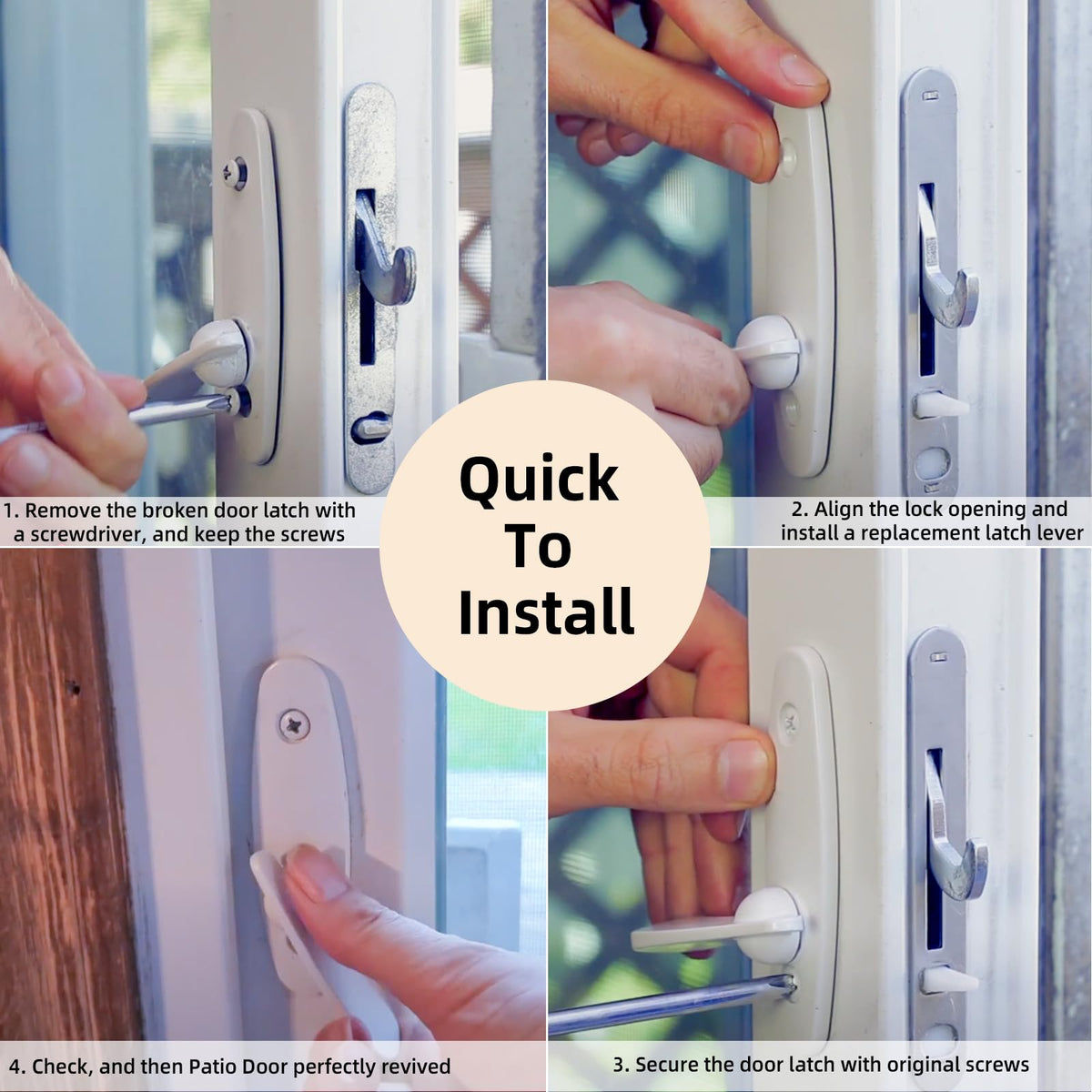 Tobkuxk Andersen 400 Series Frenchwood latch preserves aesthetics