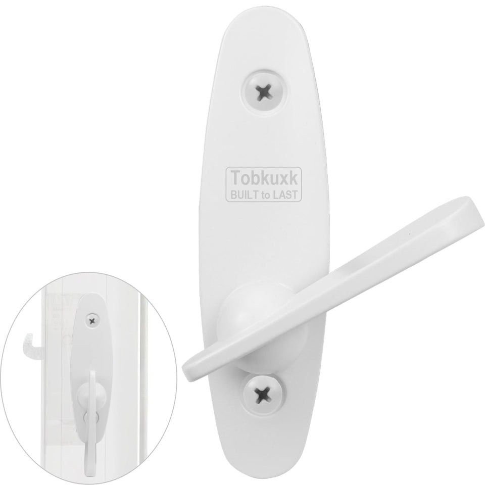 Tobkuxk Tribeca thumb latch white for seamless sliding door operation