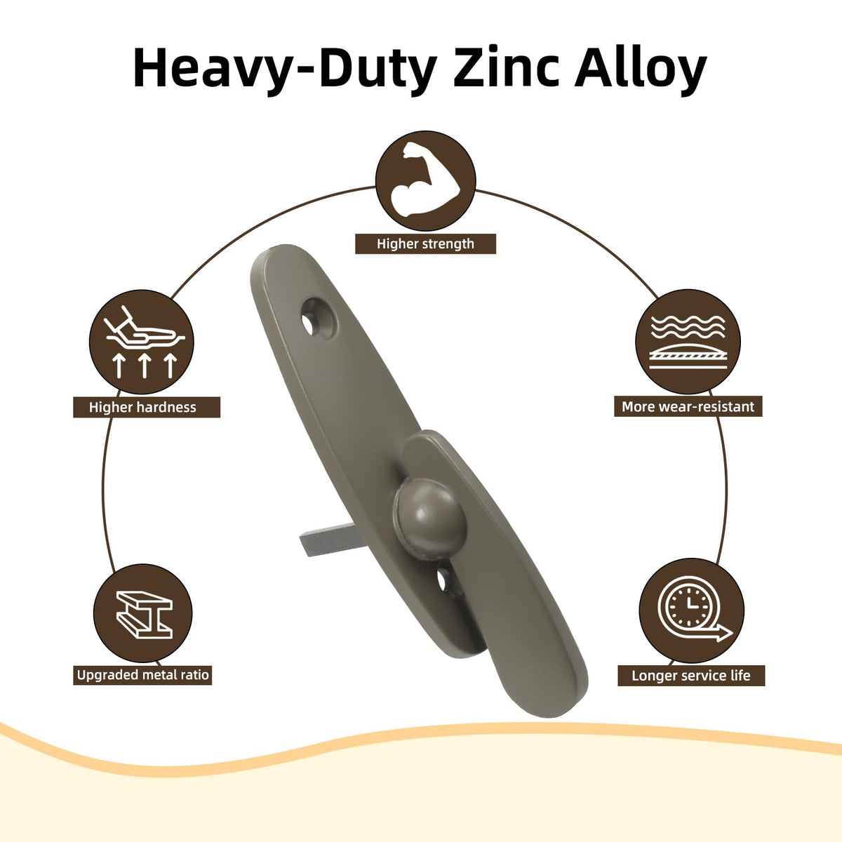 Tobkuxk zinc alloy thumb latch, high strength and wear resistance for daily use.