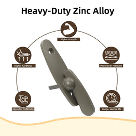 Tobkuxk zinc alloy thumb latch, high strength and wear resistance for daily use.