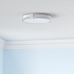 TOBUSA 13-inch ceiling light with milk white diffuser for even, soft illumination.