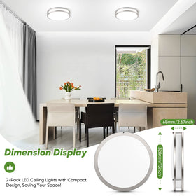 TOBUSA dimmable ceiling light compatible with most dimmers for tailored brightness.