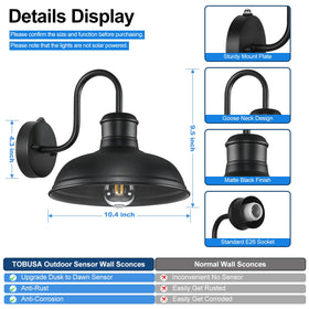 TOBUSA included kit enables easy installation of the outdoor wall light