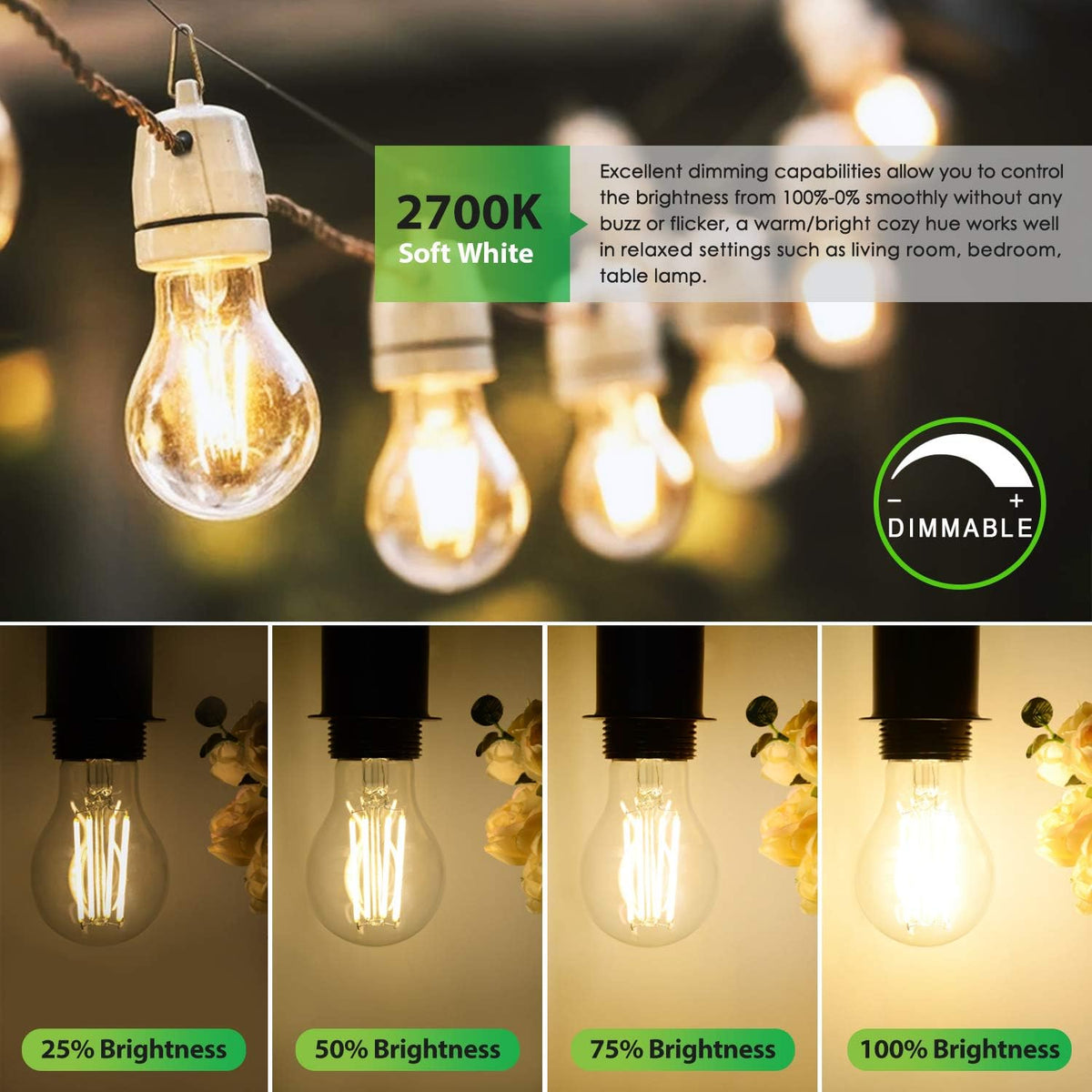 TOBUSA Edison clear-glass bulb provides bright 1200lm vintage ambiance