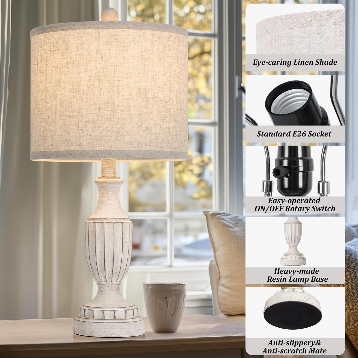 TOBUSA end table setup demonstrates versatile lighting for the home