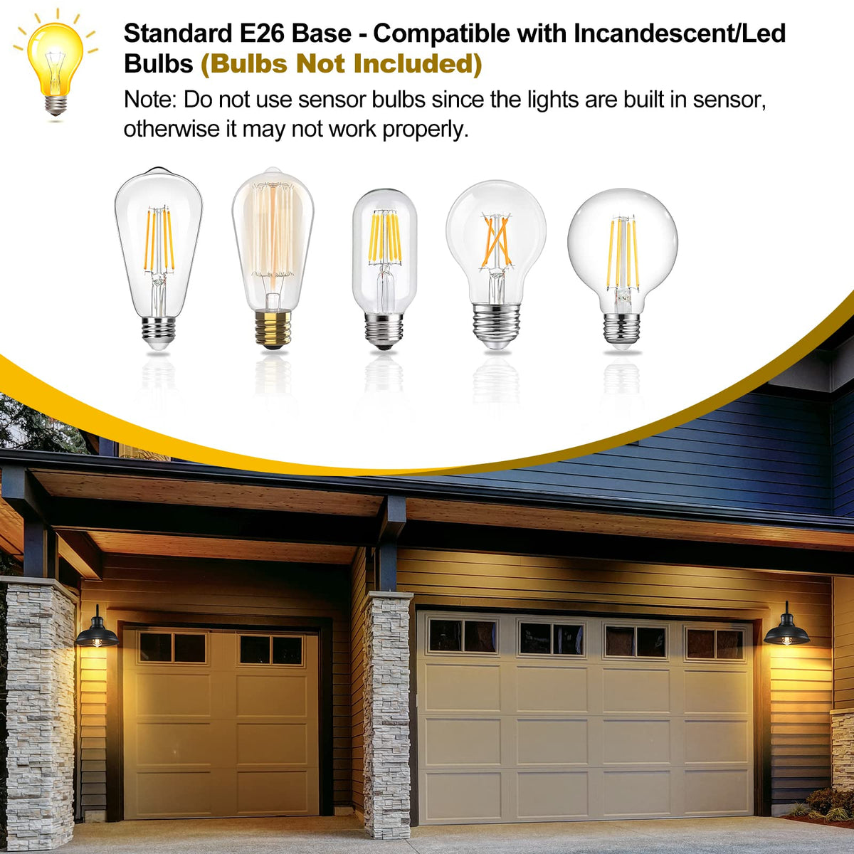TOBUSA exterior light with weatherproof metal resists rain and snow