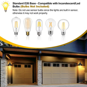TOBUSA exterior light with weatherproof metal resists rain and snow