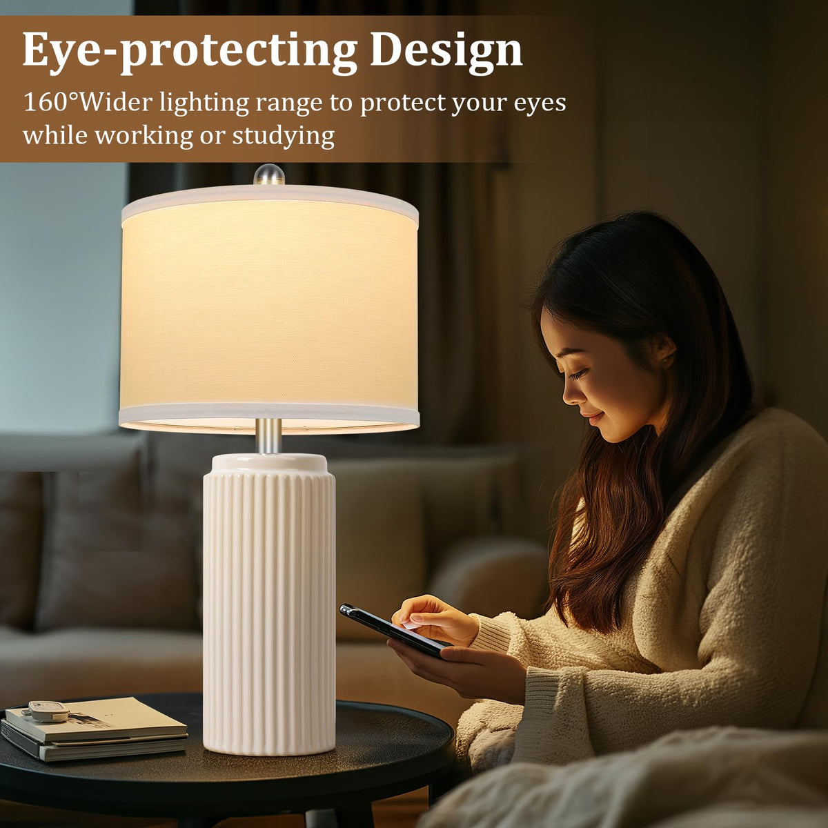 TOBUSA living room end table lamp – versatile lighting and decor.