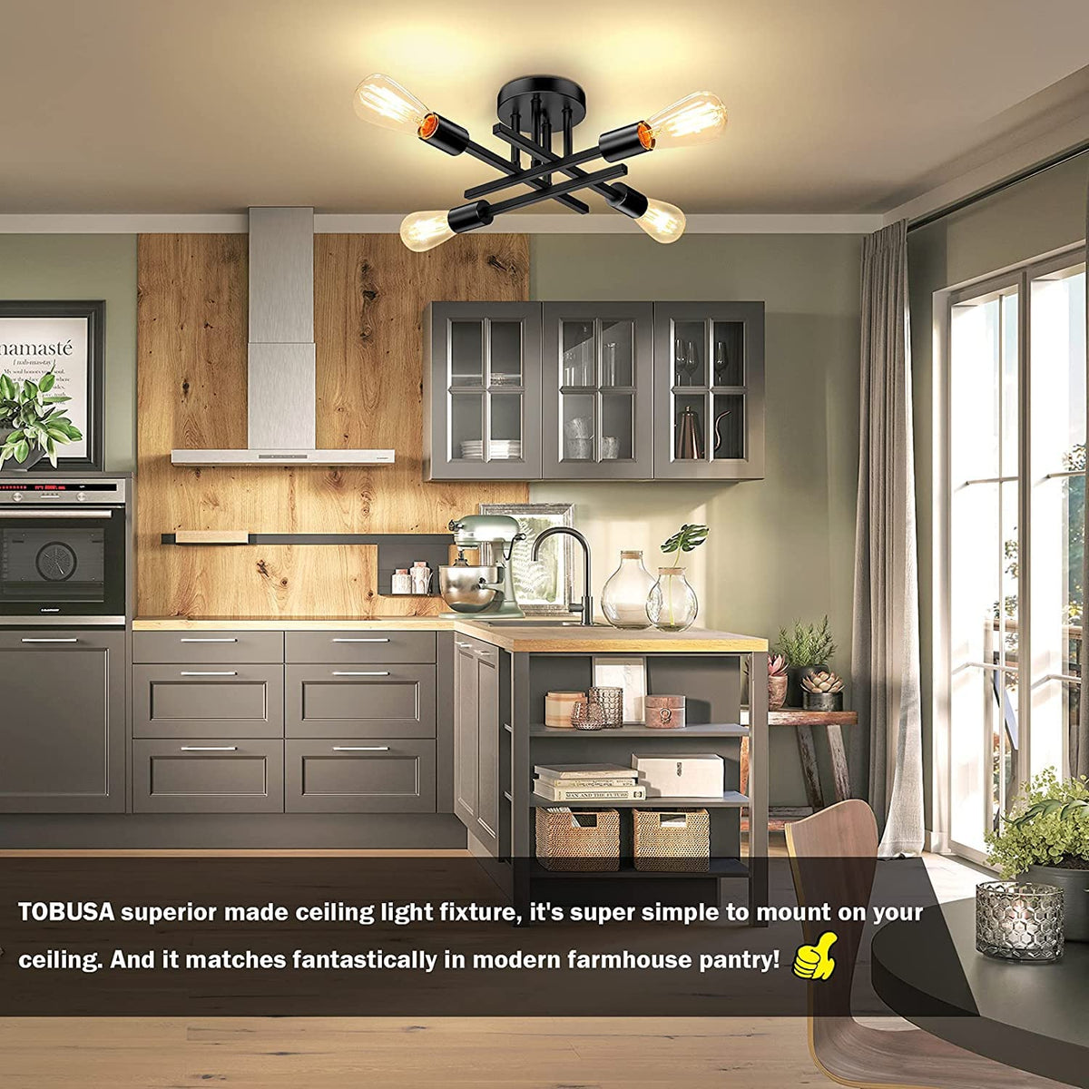 TOBUSA matte black finish close-up emphasizes durable metal construction.