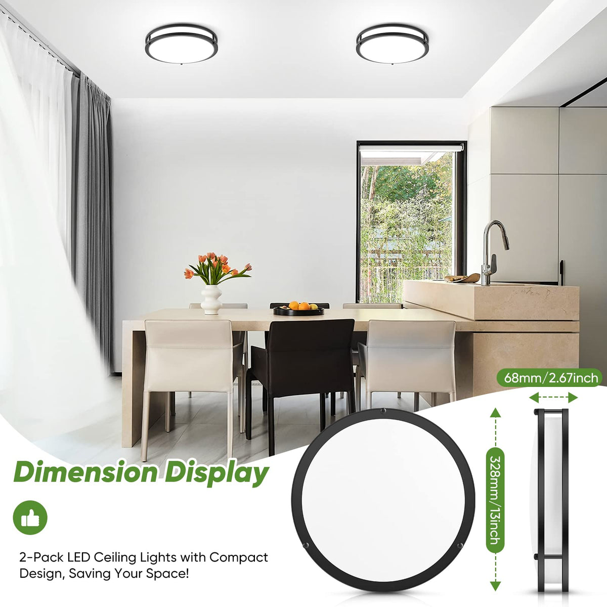 TOBUSA matte black finish adds contemporary style to any room