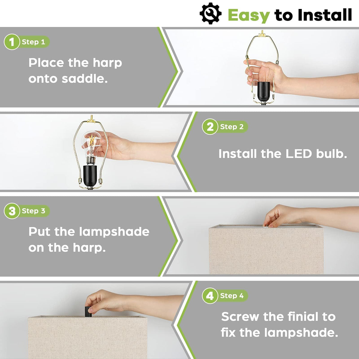TOBUSA Set 2 heavy metal base prevents tipping and wobble.