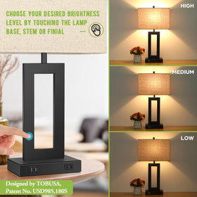 TOBUSA Set 2 matte black finish adds contemporary style and durability.