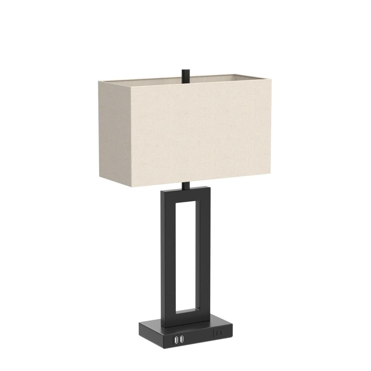 TOBUSA Set 2 lamps with USB ports and AC outlet for convenient charging.