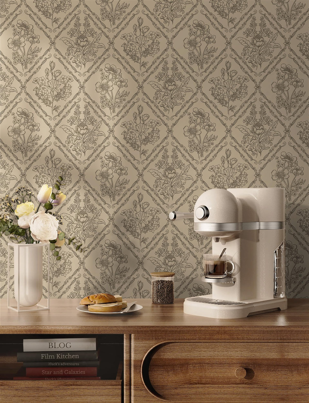 Toduso vinyl wallpaper is waterproof and easy to clean for bathrooms and kitchens.