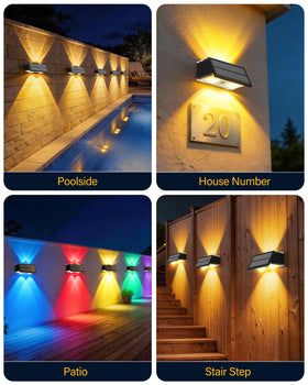 Toeuie solar fence light easy-mounting for quick outdoor setup