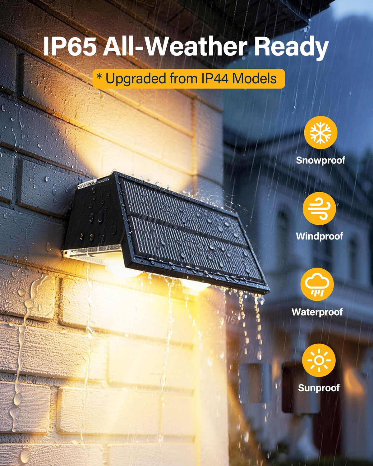 Toeuie solar fence light halo-illumination adds ambient glow around walls