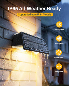 Toeuie solar fence light halo-illumination adds ambient glow around walls