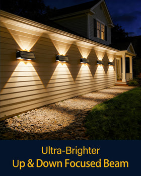 Toeuie solar fence light outdoor-wall-backyard brightening decks and patios