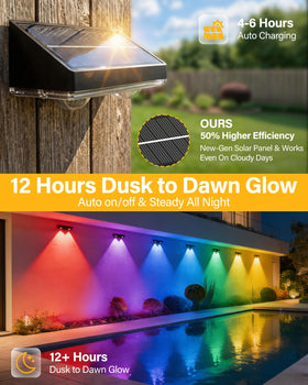 Toeuie fence lights offer 9 RGB modes for mood lighting