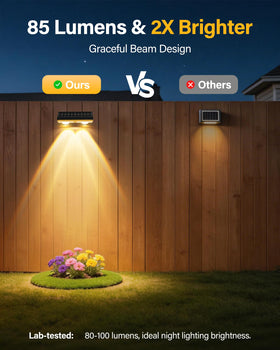 Toeuie 85lm beam fence light provides bright, focused illumination