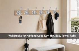 TOFIIGREM two-pack hooks with screws included for quick installation.