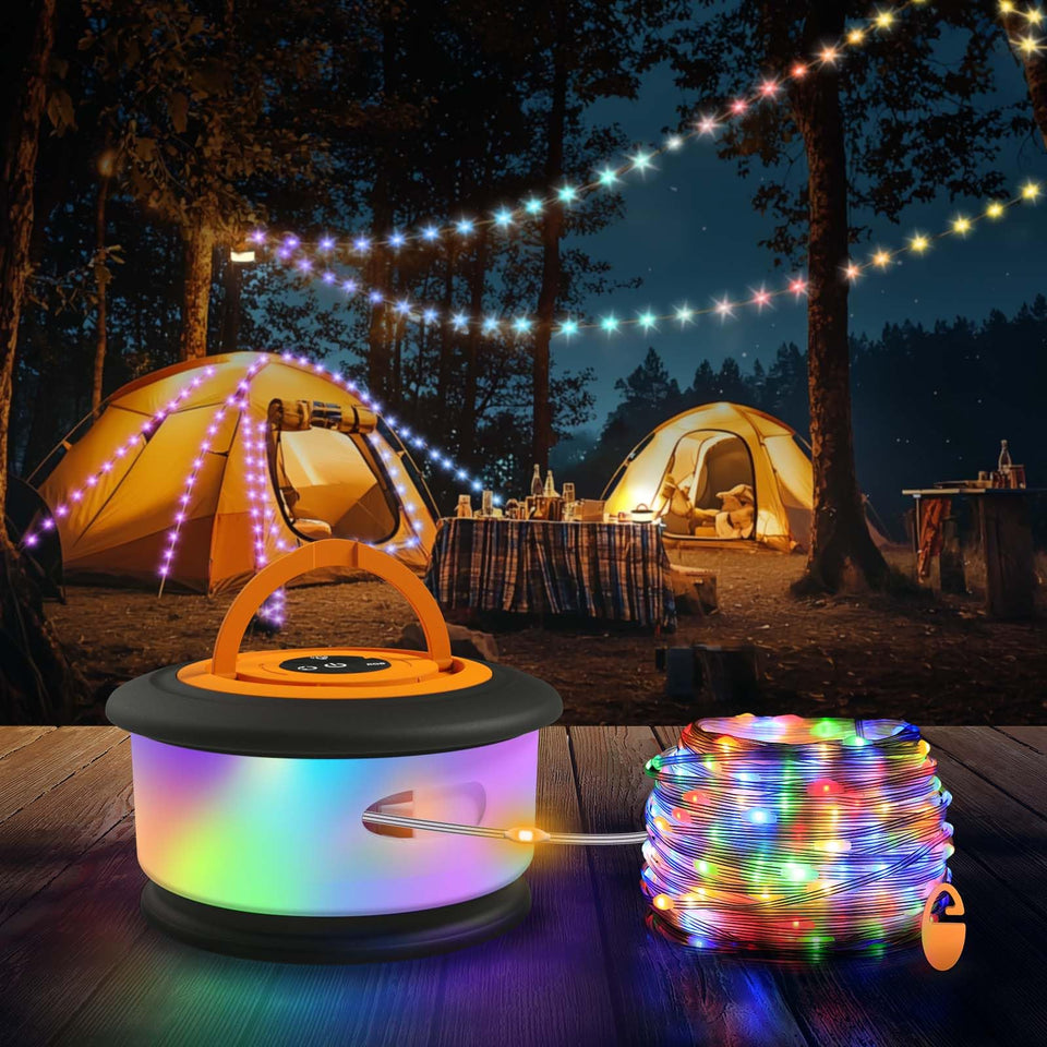 TOHETO camping lights 3-in-1 in action for versatile outdoor illumination