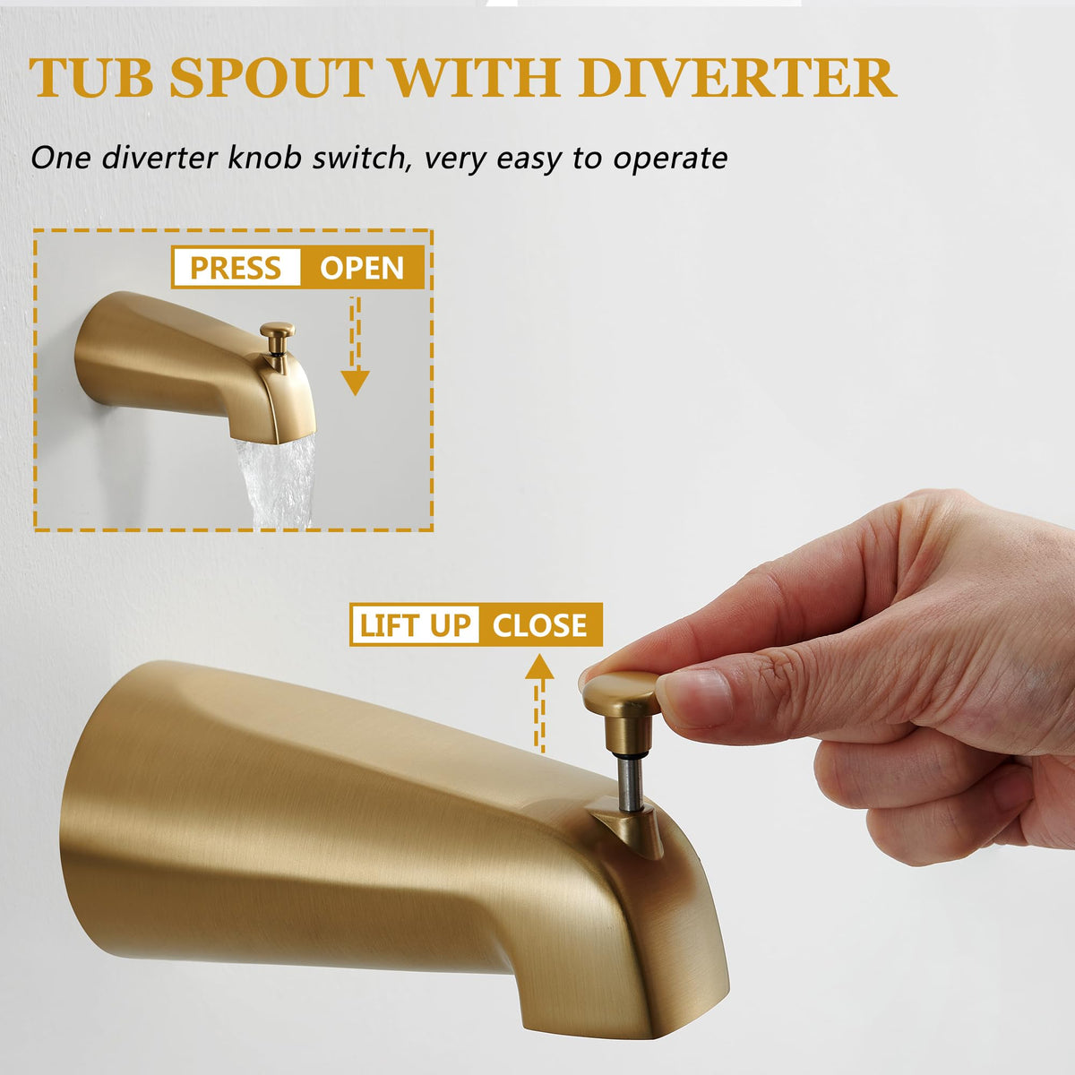 Tohler ABS 6 inch rain shower head delivers high-pressure rainfall