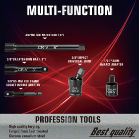 TOHOME 6-point sockets grip bolts securely during tough jobs.