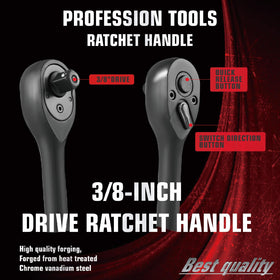 TOHOME metric sockets 8-22 mm cover common fasteners for precise work.