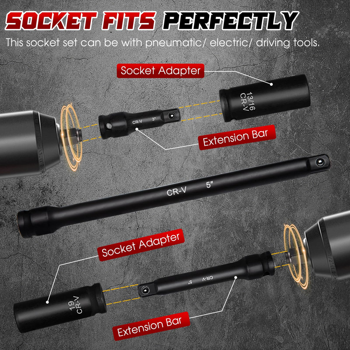 TOHOME extension bars improve reach for hard-to-access fasteners