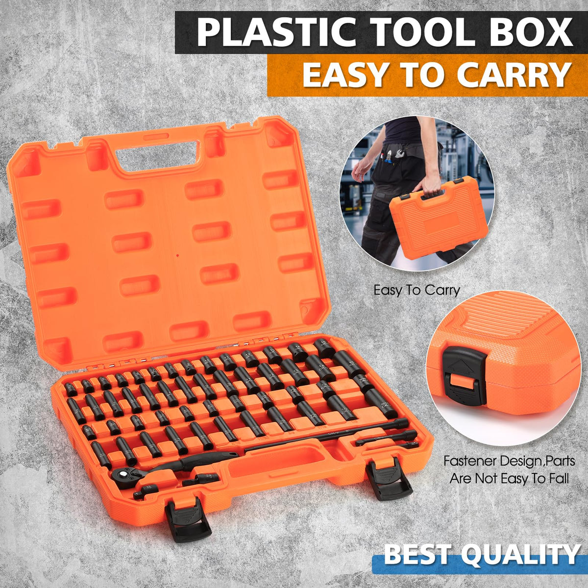 TOHOME includes 3-inch and 8-inch extension bars with a 1/4-inch universal joint for versatile reach
