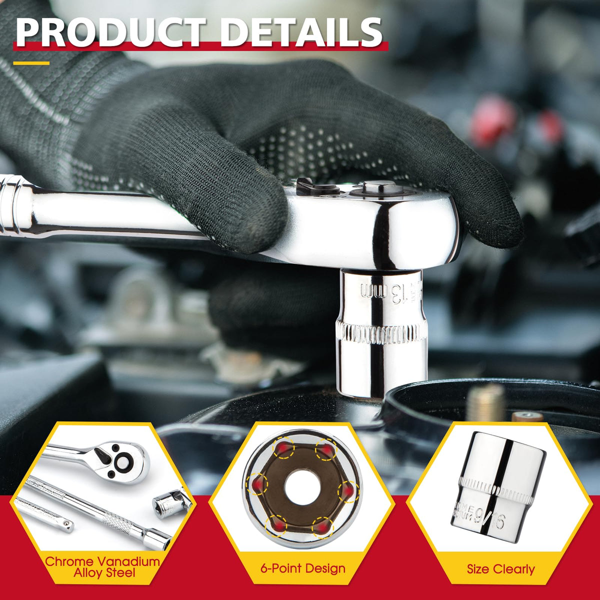 TOHOME extension bar 6 inch provides extra length for stubborn fasteners