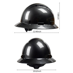 TOKISHI Full Brim Hard Hat side view highlighting 6-point suspension