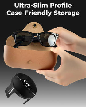 ToKismet blocker designed to stay in place when glasses enter charging case